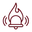 Emergency alert symbol in red